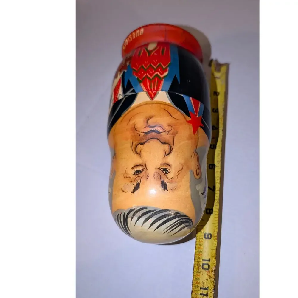 1995 USSR Russian Political Leaders Nesting Dolls Set 7 Pieces Matryoshka Dolls